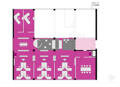 Atlantik Networxx_Umbau Büroflächen Martinsried_Grundriss Büro 1 Tröger Architekten München 3/14